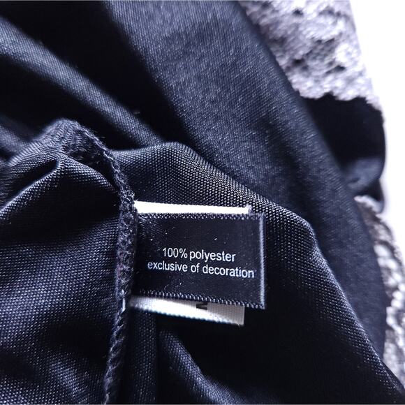 The Limited Y2K Going Out Top Medium Black Gray with Lace, Stretchy, Adj. Strap - Picture 5 of 5
